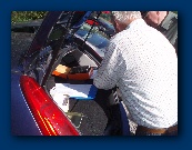 Bob checking in competitors